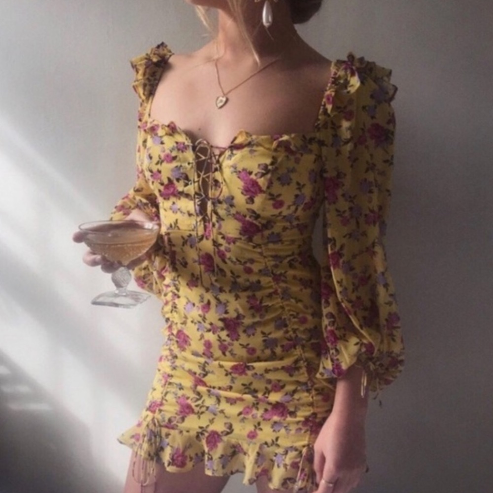 For Love and Lemons Beaumont Mini Dress